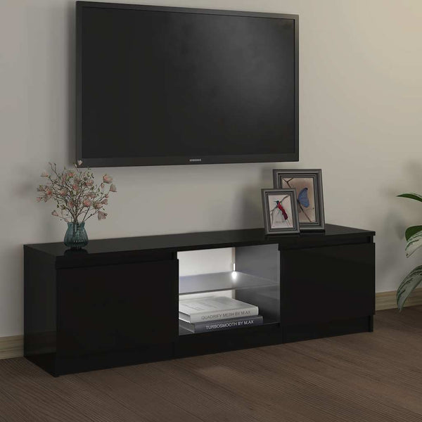 TV-Schrank Schwarz mit LED 120cm