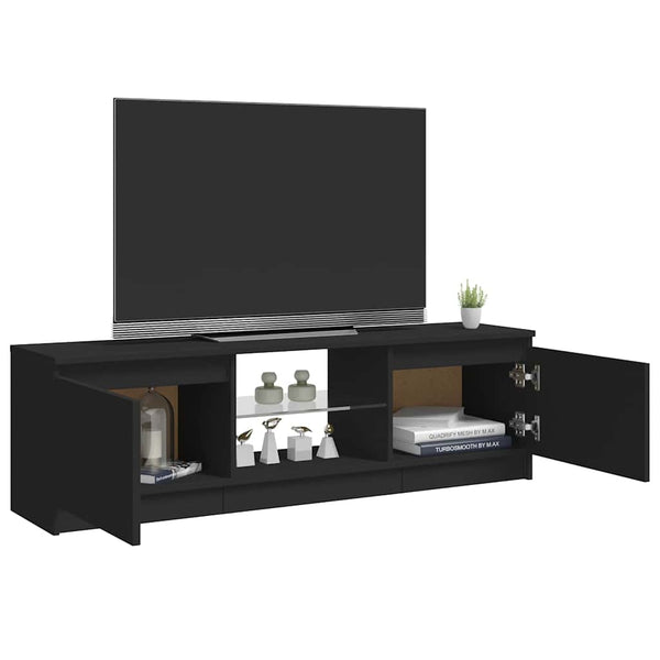 TV-Schrank Schwarz mit LED 120cm