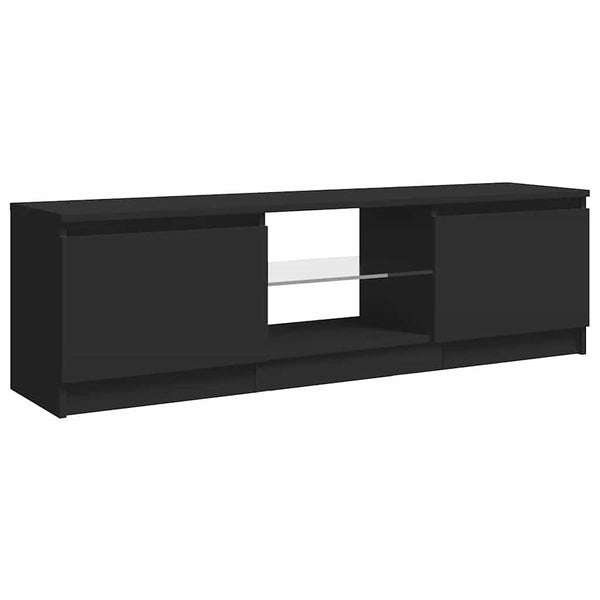 TV-Schrank Schwarz mit LED 120cm