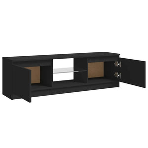 TV-Schrank Schwarz mit LED 120cm