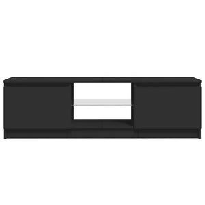 TV-Schrank Schwarz mit LED 120cm