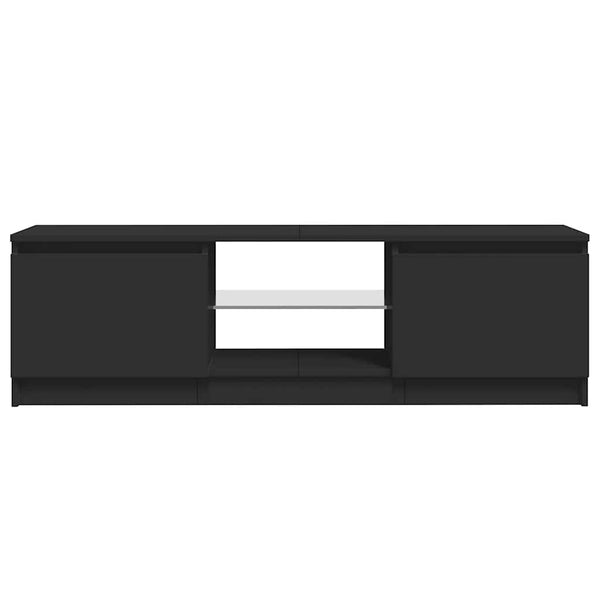 TV-Schrank Schwarz mit LED 120cm