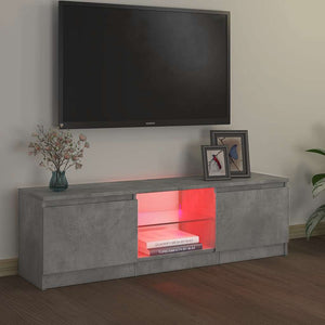 TV-Schrank mit LED Betongrau 120 cm