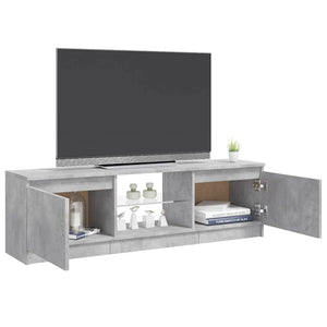 TV-Schrank mit LED Betongrau 120 cm