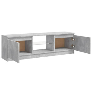 TV-Schrank mit LED Betongrau 120 cm