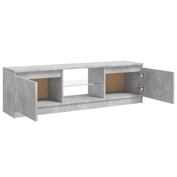 TV-Schrank mit LED Betongrau 120 cm