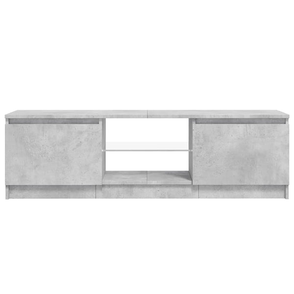 TV-Schrank mit LED Betongrau 120 cm