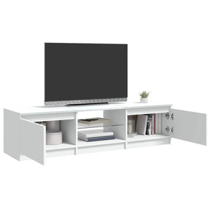 TV-Schrank Weiß mit LED 140 cm