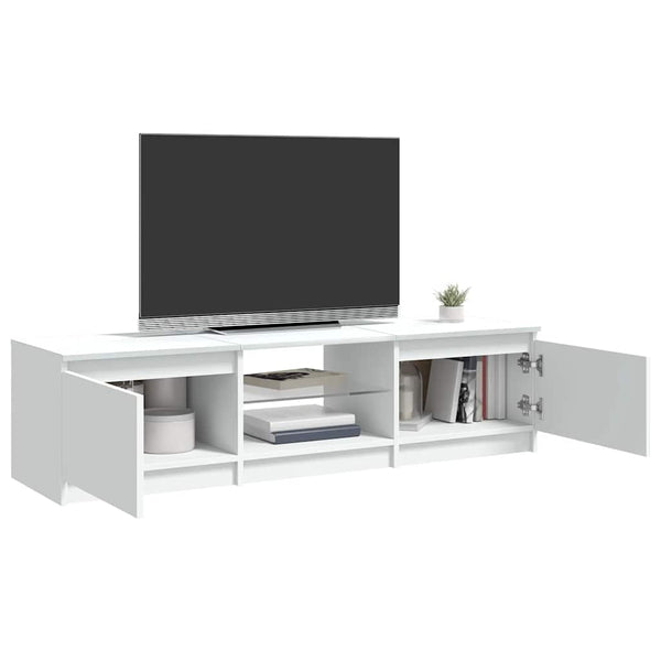 TV-Schrank Weiß mit LED 140 cm