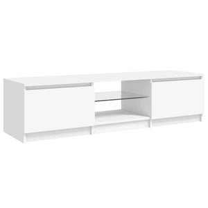 TV-Schrank Weiß mit LED 140 cm