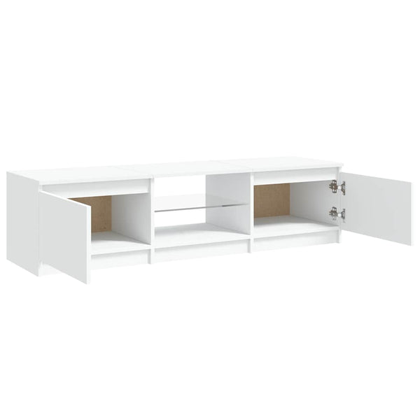 TV-Schrank Weiß mit LED 140 cm