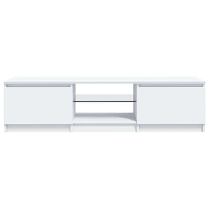 TV-Schrank Weiß mit LED 140 cm