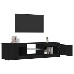 TV-Schrank Schwarz mit LED 140 cm