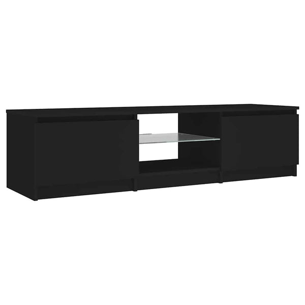 TV-Schrank Schwarz mit LED 140 cm