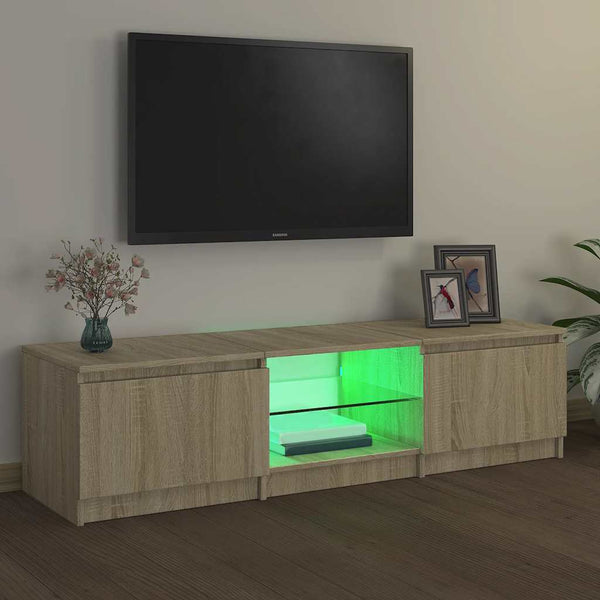 TV-Schrank Sonoma Eiche mit LED 140 cm