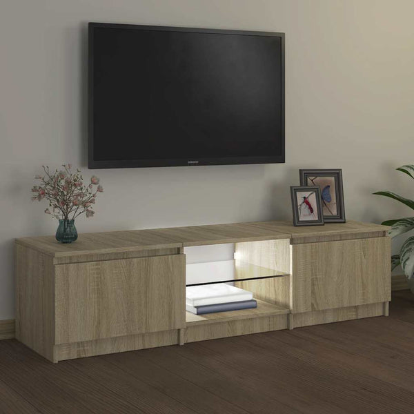 TV-Schrank Sonoma Eiche mit LED 140 cm