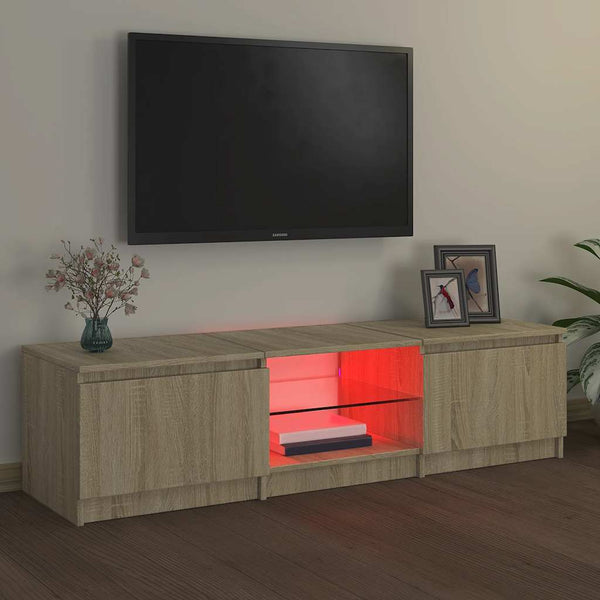 TV-Schrank Sonoma Eiche mit LED 140 cm