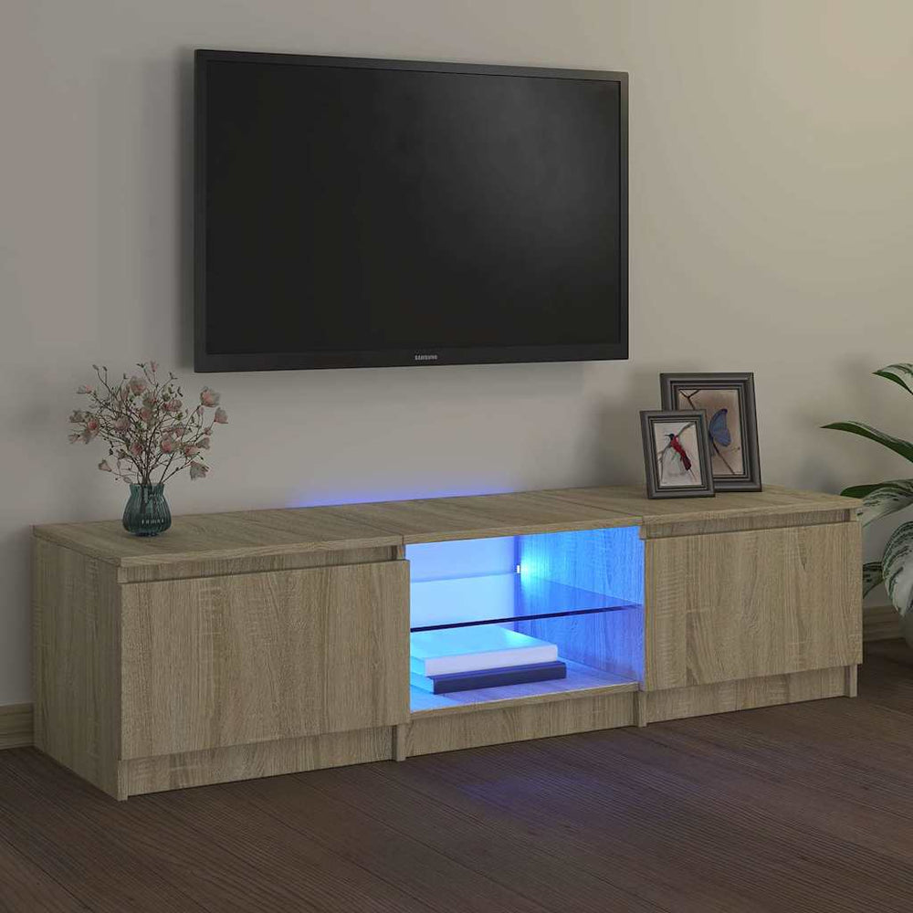 TV-Schrank Sonoma Eiche mit LED 140 cm