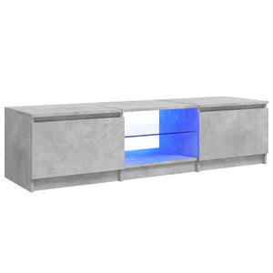 TV-Schrank mit LED Betongrau 140 cm