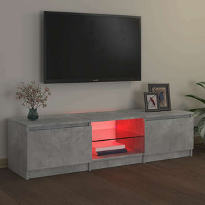 TV-Schrank mit LED Betongrau 140 cm