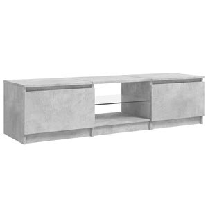TV-Schrank mit LED Betongrau 140 cm