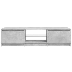 TV-Schrank mit LED Betongrau 140 cm