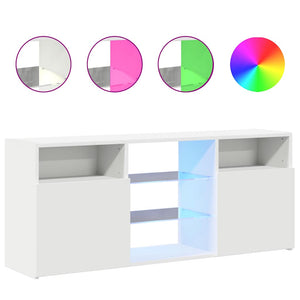 TV-Schrank Weiß mit LED 120 cm