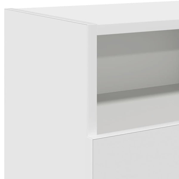 TV-Schrank Weiß mit LED 120 cm