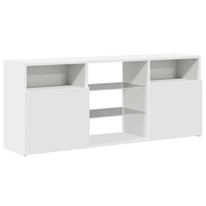 TV-Schrank Weiß mit LED 120 cm