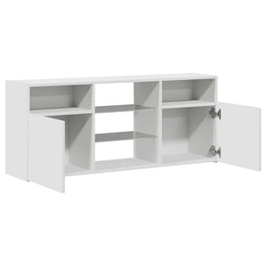 TV-Schrank Weiß mit LED 120 cm