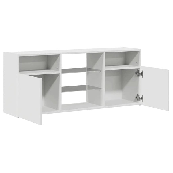 TV-Schrank Weiß mit LED 120 cm