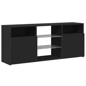 TV-Schrank mit LED Schwarz 120 cm