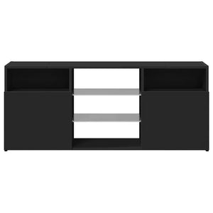 TV-Schrank mit LED Schwarz 120 cm