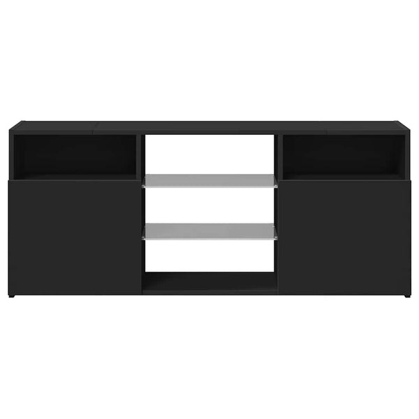 TV-Schrank mit LED Schwarz 120 cm
