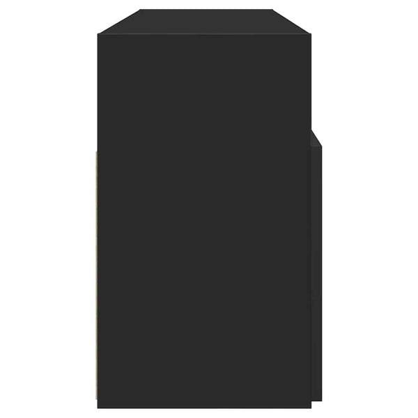 TV-Schrank mit LED Schwarz 120 cm