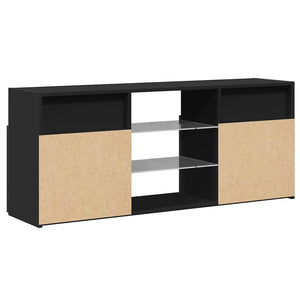 TV-Schrank mit LED Schwarz 120 cm