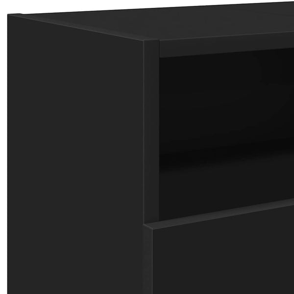 TV-Schrank mit LED Schwarz 120 cm