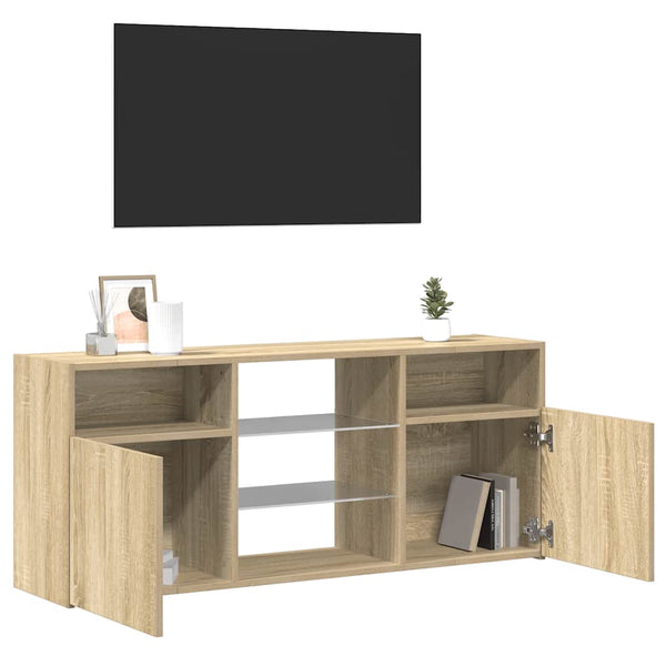 TV-Schrank Sonoma Eiche mit LED 120cm
