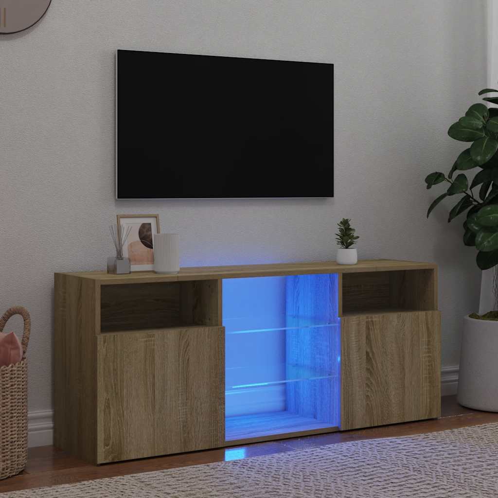 TV-Schrank Sonoma Eiche mit LED 120cm
