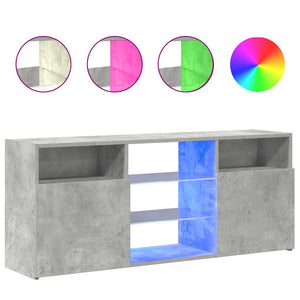 TV-Schrank mit LED Betongrau 120 cm