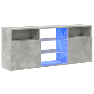 TV-Schrank mit LED Betongrau 120 cm