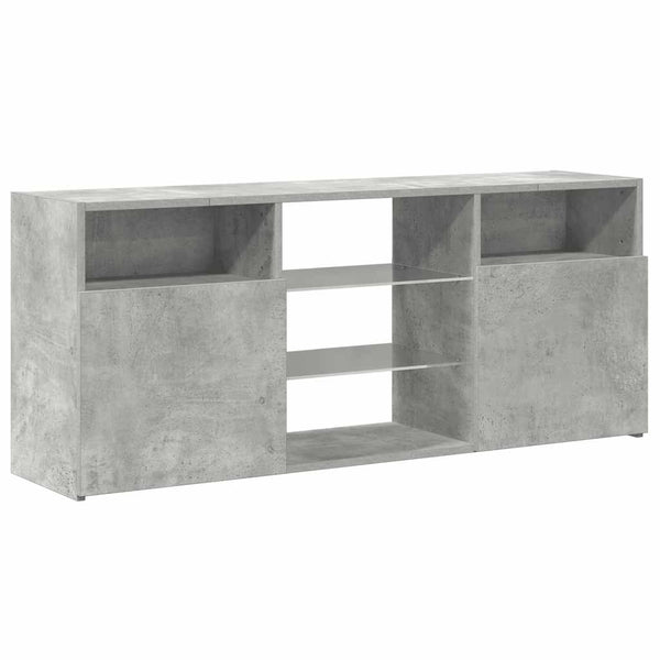 TV-Schrank mit LED Betongrau 120 cm