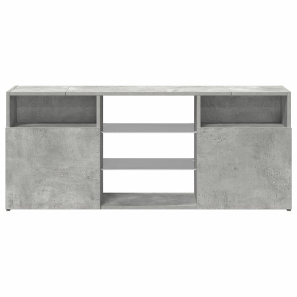 TV-Schrank mit LED Betongrau 120 cm