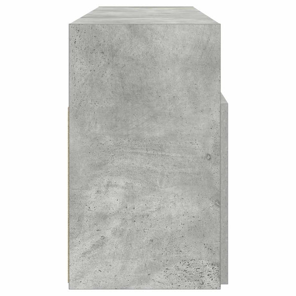 TV-Schrank mit LED Betongrau 120 cm
