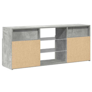 TV-Schrank mit LED Betongrau 120 cm