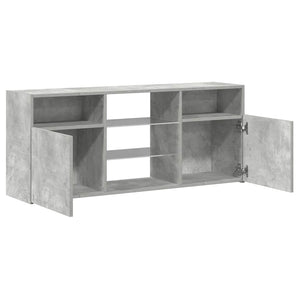 TV-Schrank mit LED Betongrau 120 cm
