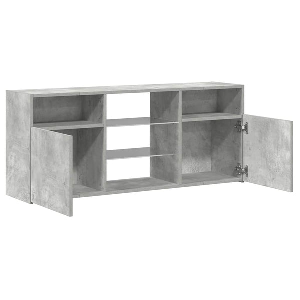 TV-Schrank mit LED Betongrau 120 cm