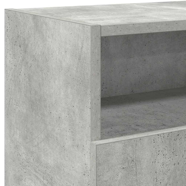 TV-Schrank mit LED Betongrau 120 cm