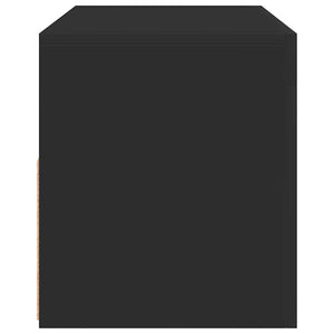 Schwarzer TV-Schrank mit LED 90x35x40 cm