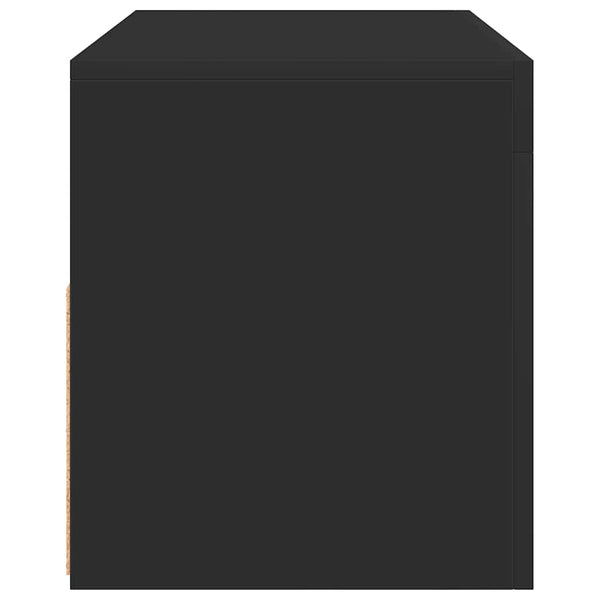 Schwarzer TV-Schrank mit LED 90x35x40 cm